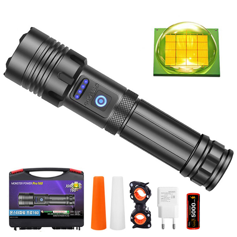 몬스터파워 프로160 LED 해루질랜턴 후레쉬 손전등 충전식 써치라이트 XHP160 방수 43,500원