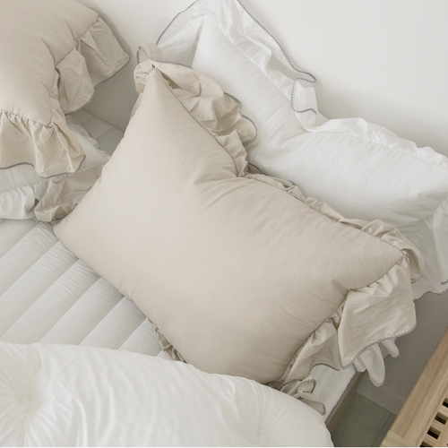 베이직톤 웨딩데이 모달 프릴 베개커버 50x70 11,000원