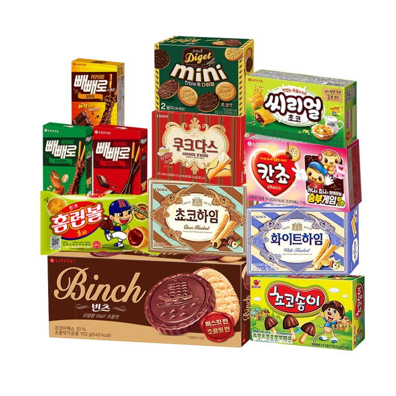 곽과자12종세트_빼빼로3종+홈런볼+빈츠+다이제미니+쿠크다스+쵸코하임+화이트하임+씨리얼+칸쵸+초코송이, 빼빼로+홈런볼+빈츠+다이제미니+쿠크다스+쵸코하임+화이트하임+씨리얼+칸쵸+초코송이, 1개 20,800원