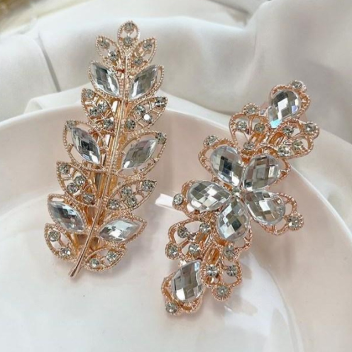 미다미 2P세트 플로랄 크리스탈 큐빅 대핀 자동핀 19,900원