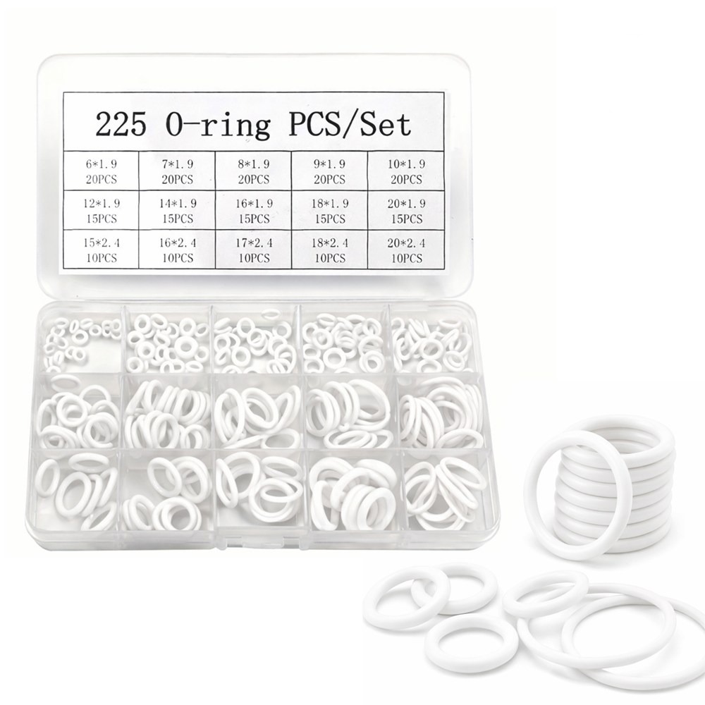 ITL 실리콘 오링 세트 실리콘 블랙 고무링 내열 VMQ 15종 225PCS 화이트, 1세트 7,900원