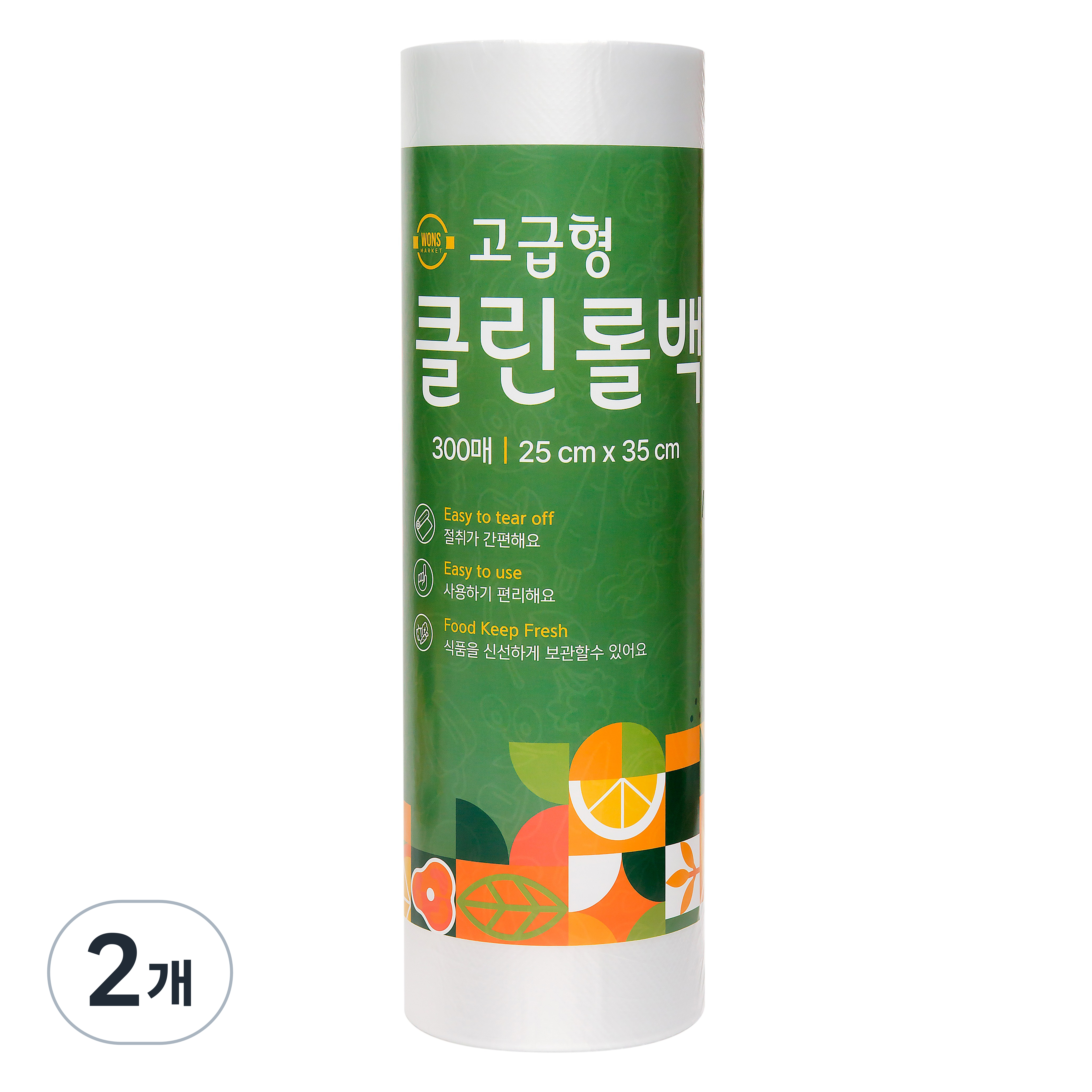 원스마켓 고급형 두꺼운 위생롤백 중형 25cm x 35cm, 중(M), 300개입, 2개 15,900원