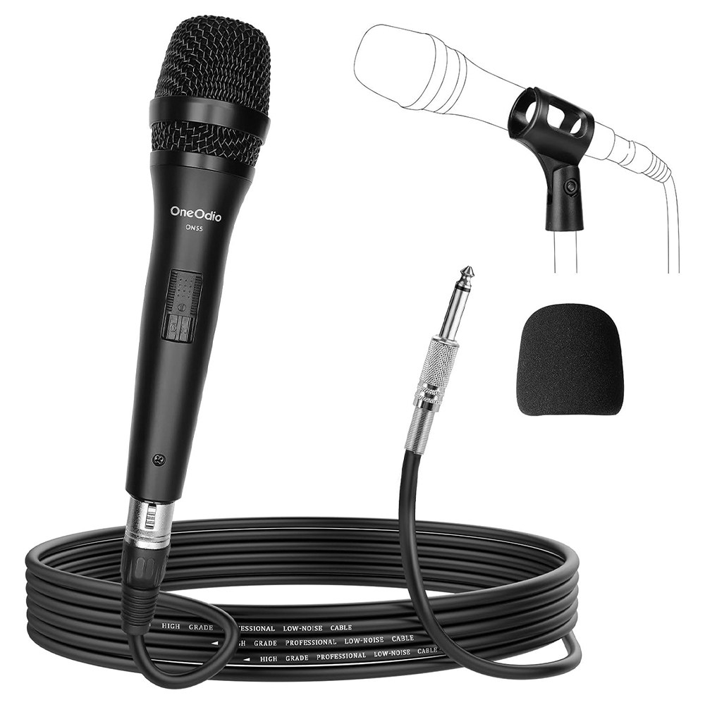 원오디오 ON55S 다이나믹 유선마이크 핸드 녹음용 보컬 가수 노래방 교회 고성능 마이크, 블랙 55,000원