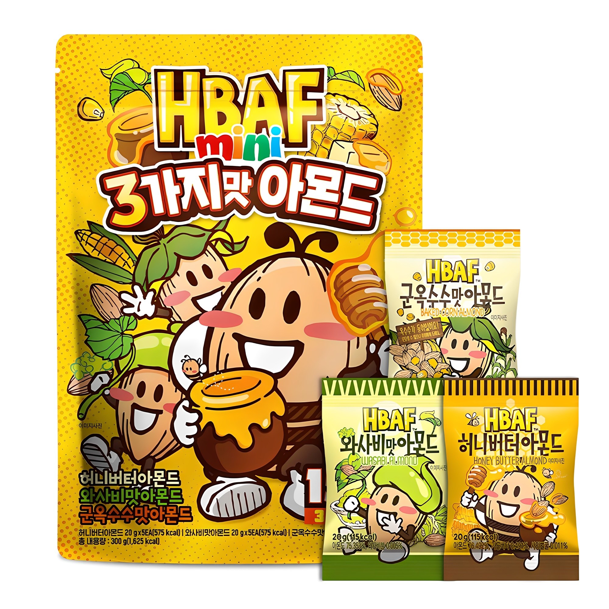 바프 미니 3가지맛 아몬드 15p, 300g, 1개 10,900원