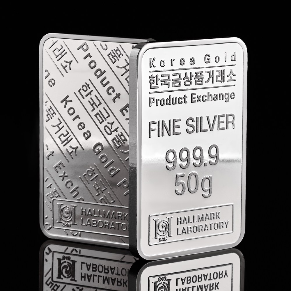 [한국금상품거래소] 실버 순은 999.9 은테크 투자용 은시세 홀마크 포나인 10돈 프레스 실버바 37.5g,50g,100g,1000g(1kg) 262,000원