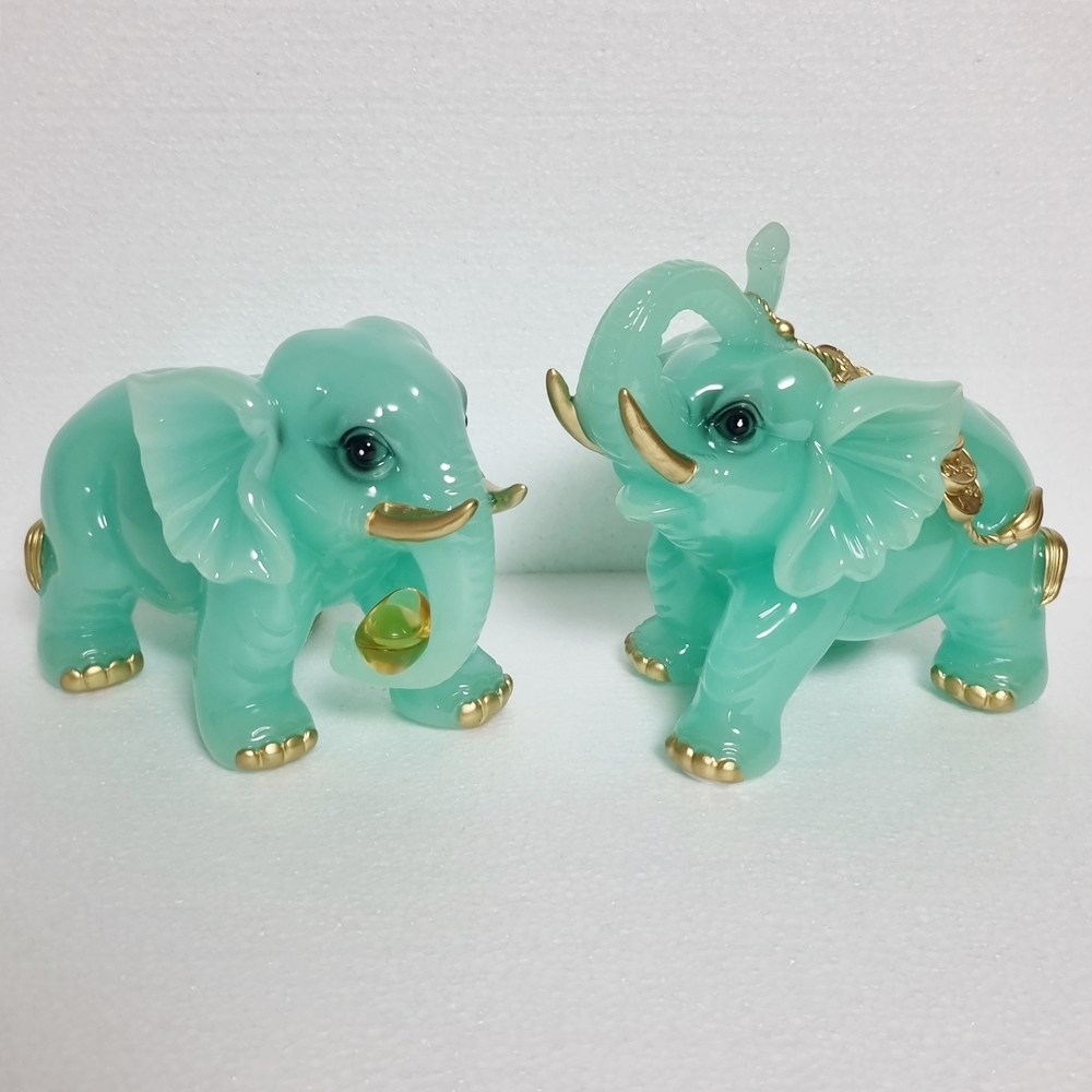 청옥 코끼리 장식품 대형세트 풍수 인테리어 장식 소품 개업 집들이선물 부모님선물 98,000원