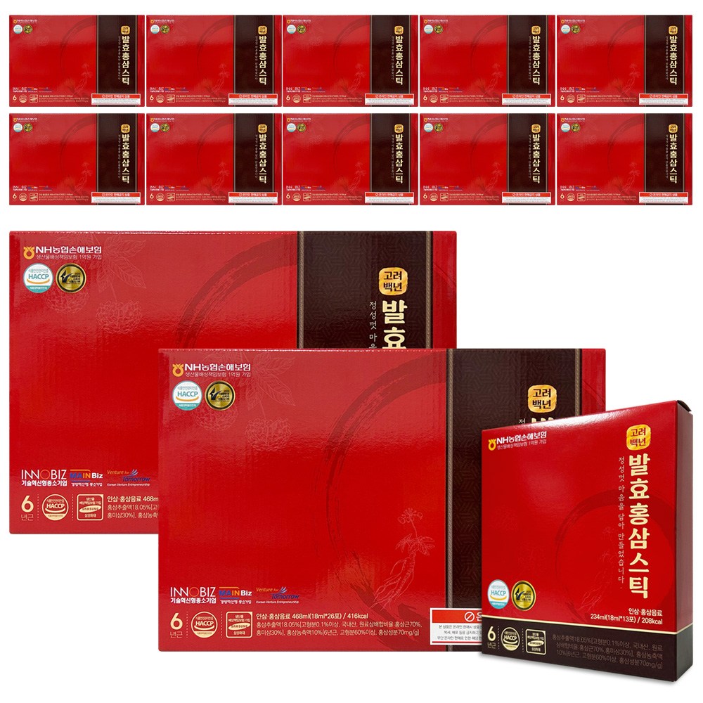 더존건강 고려백년 발효홍삼 스틱, 12개, 26회분 198,000원