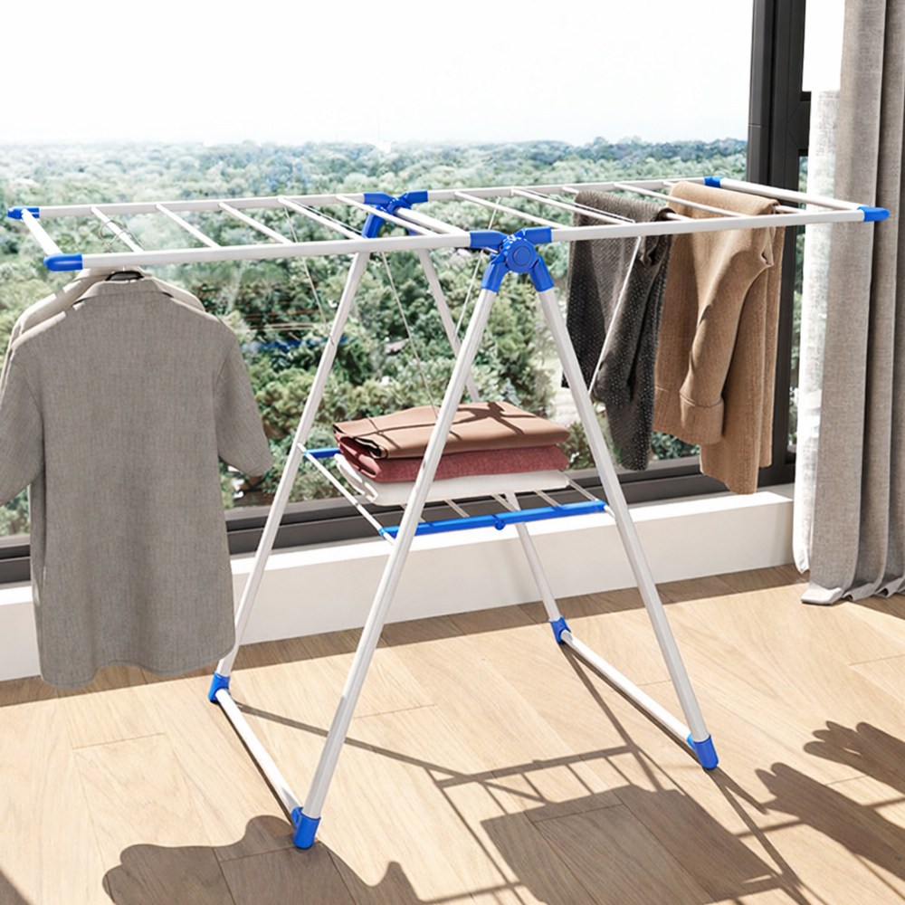 [5시건 당일배송] FOOI 2026 두꺼운 스틸 2단 빨래건조대 초강력 하중강화 튼튼 건조대 업그레이드, 화이트 35,900원