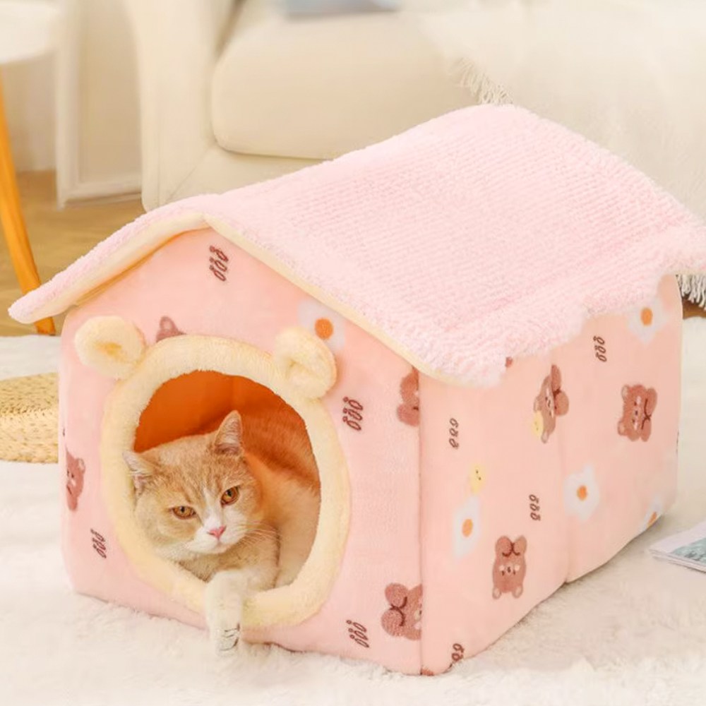 폴텐 푹신하고 포근한 논슬립 펫하우스 쿠션 세트, 핑크, 1세트 29,800원