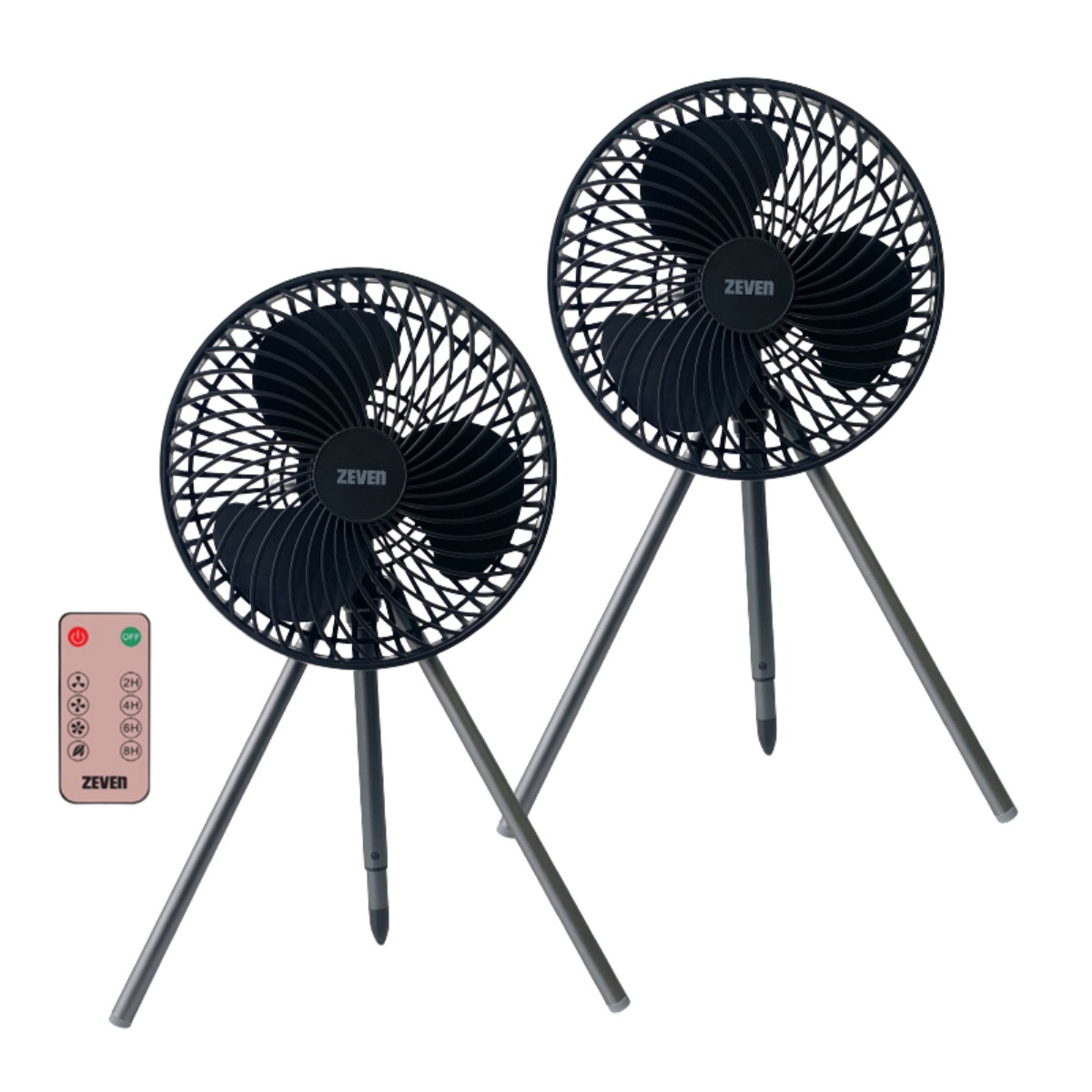1+1 휴대용 BLDC 선풍기 캠핑 핸디팬 탁상용 리모컨 미니 써큘레이터 여행용, 블랙+블랙 29,900원