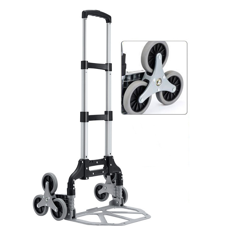 GIANXI 계단오르기 카트 휴대용 짐카트 운반 카트 장보기 카트 접이식 카트, 알루미늄 휠베이스 강화+TPR 사일런트 크롤러, 1개 45,850원