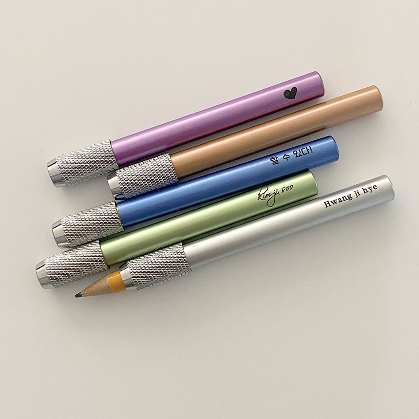 인싱글즈 연필깍지 몽당연필 미술용 미용 무료각인, 4.퍼플 3,700원