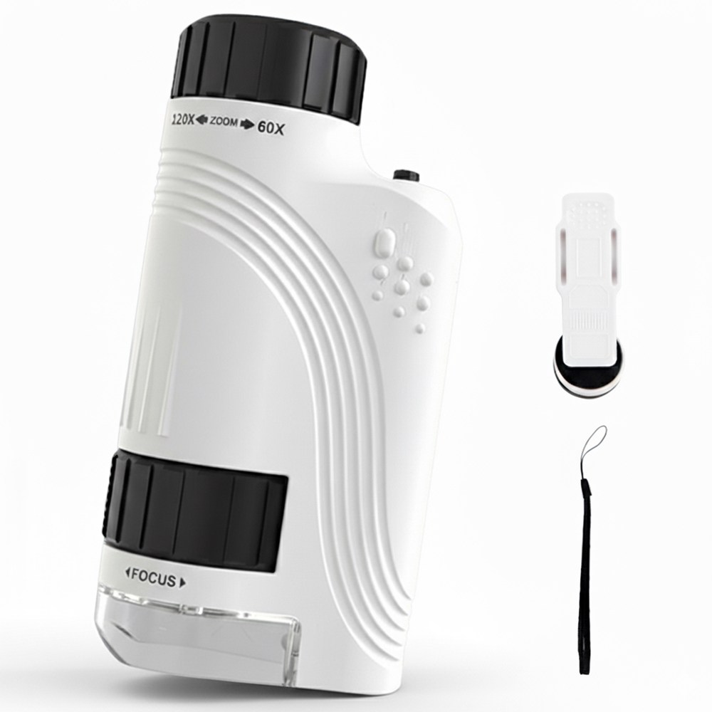 투데이리빙 led 휴대용 미니 현미경 스마트 확대 배율 과학 학습 가정용 스마트폰 핸드폰 거치가능 12,900원