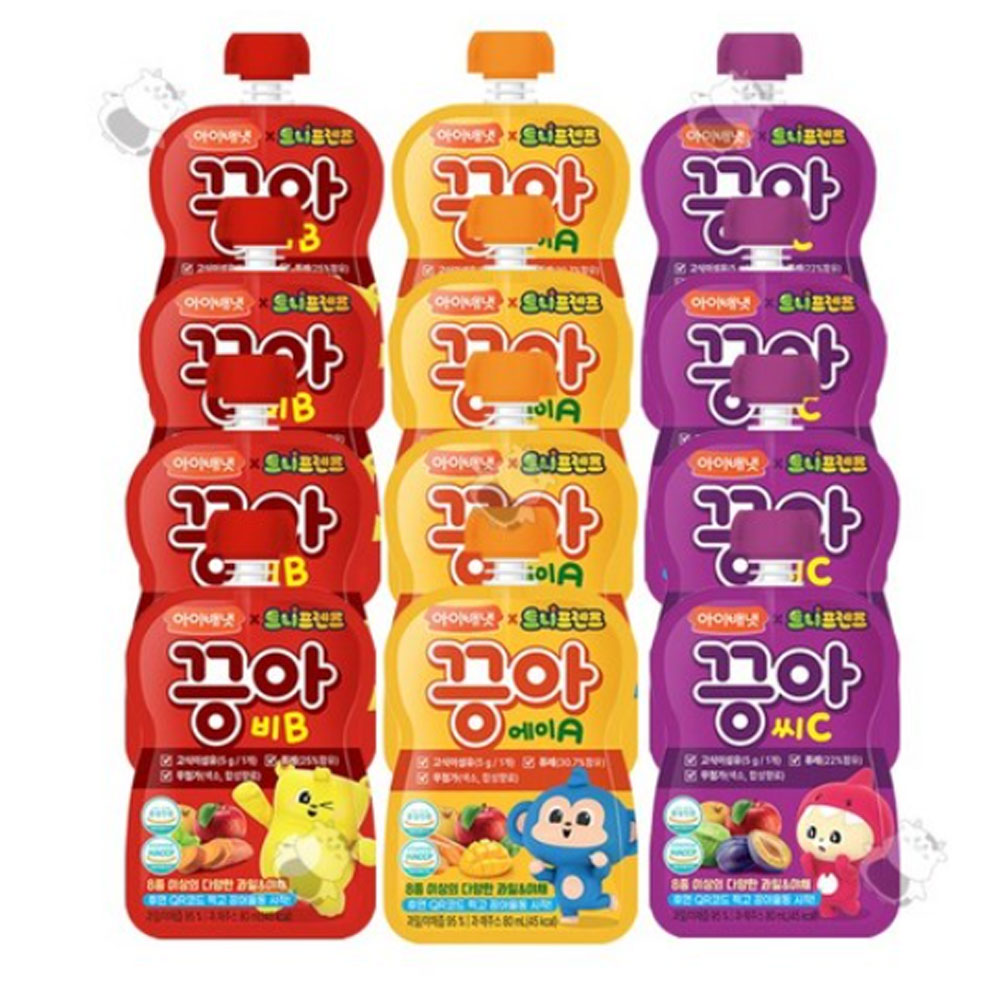 해호 아이배냇 끙아 과일야채주스 80ml 에이A+비B+씨C 18,240원