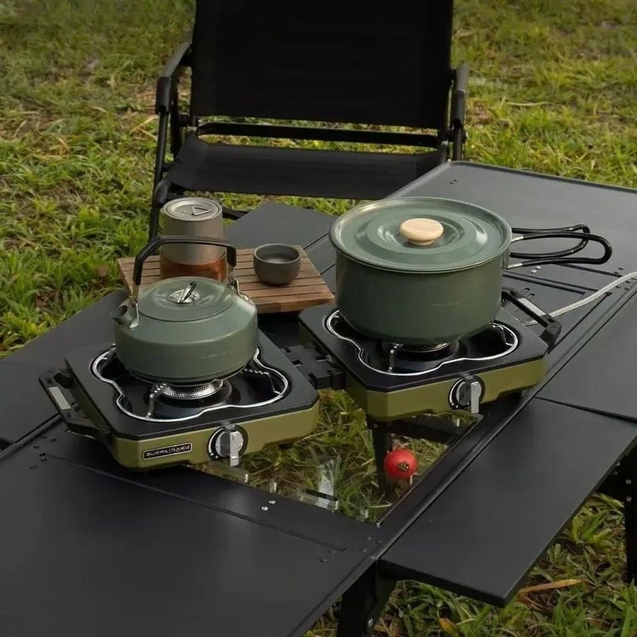 BUERK 캠핑 스토브 더블 버너 휴대용 고화력 접이식 버너 캠핑·차박·야외요리 필수템 86,500원