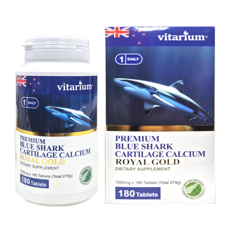 (2025년 NEW) 리뉴얼 된 비타리움 청상어연골 칼슘 로얄 골드_180정 145,000원