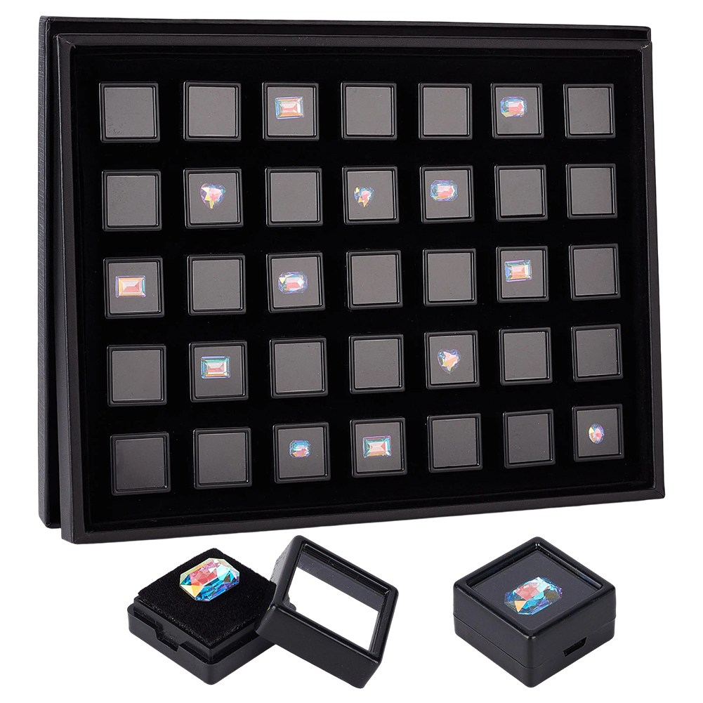 아크릴 보석 디스플레이 트레이 진열 보관 상자 소품, 1개, 블랙 34,450원
