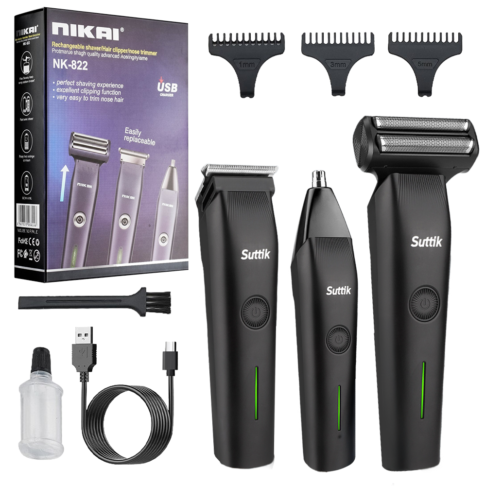 퀸코리 3in1 멀티 전기면도기 코털제거기 이발기 세트 USB충전 휴대용 남자 여행용 선물 25,990원