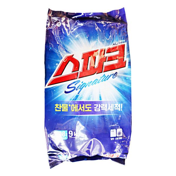 애경 스파크 시그니처 세탁세제 찬물전용 가루세제 9kg 1개 분말세제 빨래 21,600원