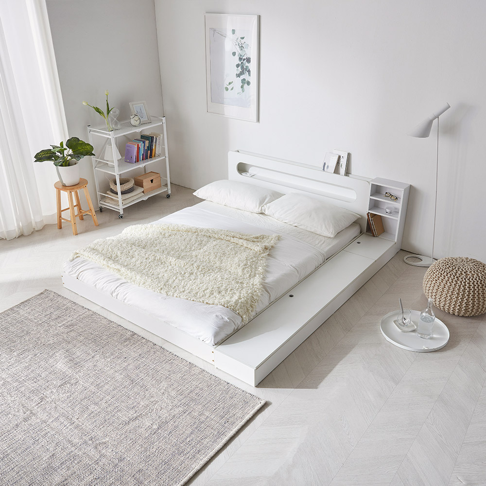 파로마 에밋 LED 저상형침대 수납형 + 인디파워 독립 매트리스 방문설치 435,000원