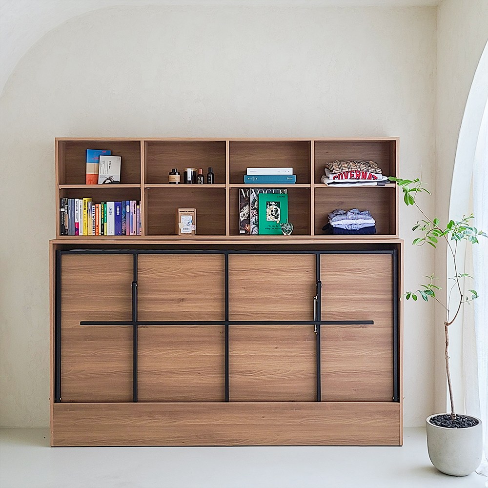 스마트(책장형) 폴딩베드 월베드 1인용 공간활용 접이식침대 SS(매트리스포함) 530,000원