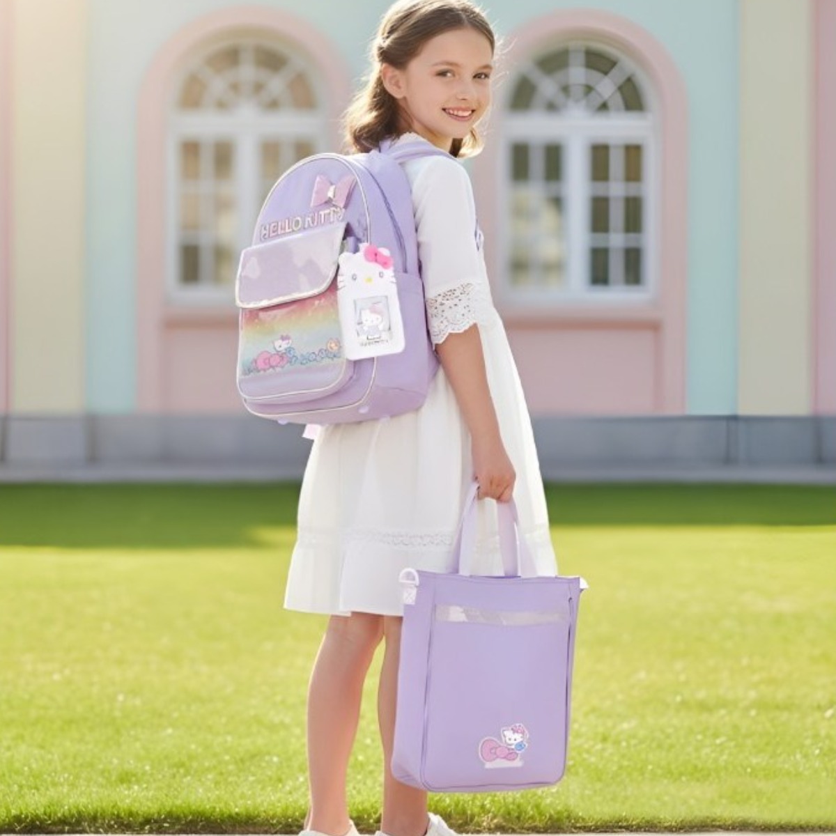 산리오 헬로키티 여아용 블링 리본 책가방 신발주머니 세트 입학선물 87,000원