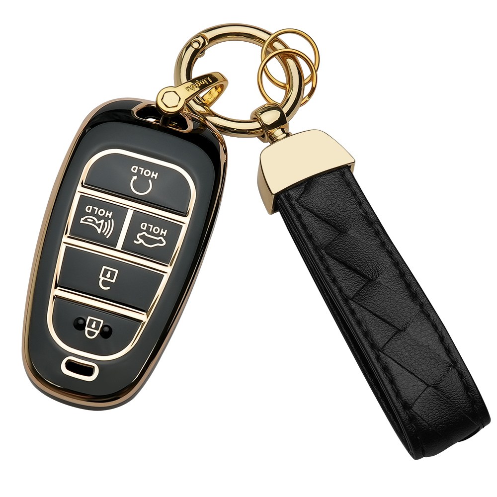 MODACE 현대 차키케이스+가죽 메탈 키링 키홀더(5버튼/7버튼)TPU 소프트젤 보호 케이스 13,950원