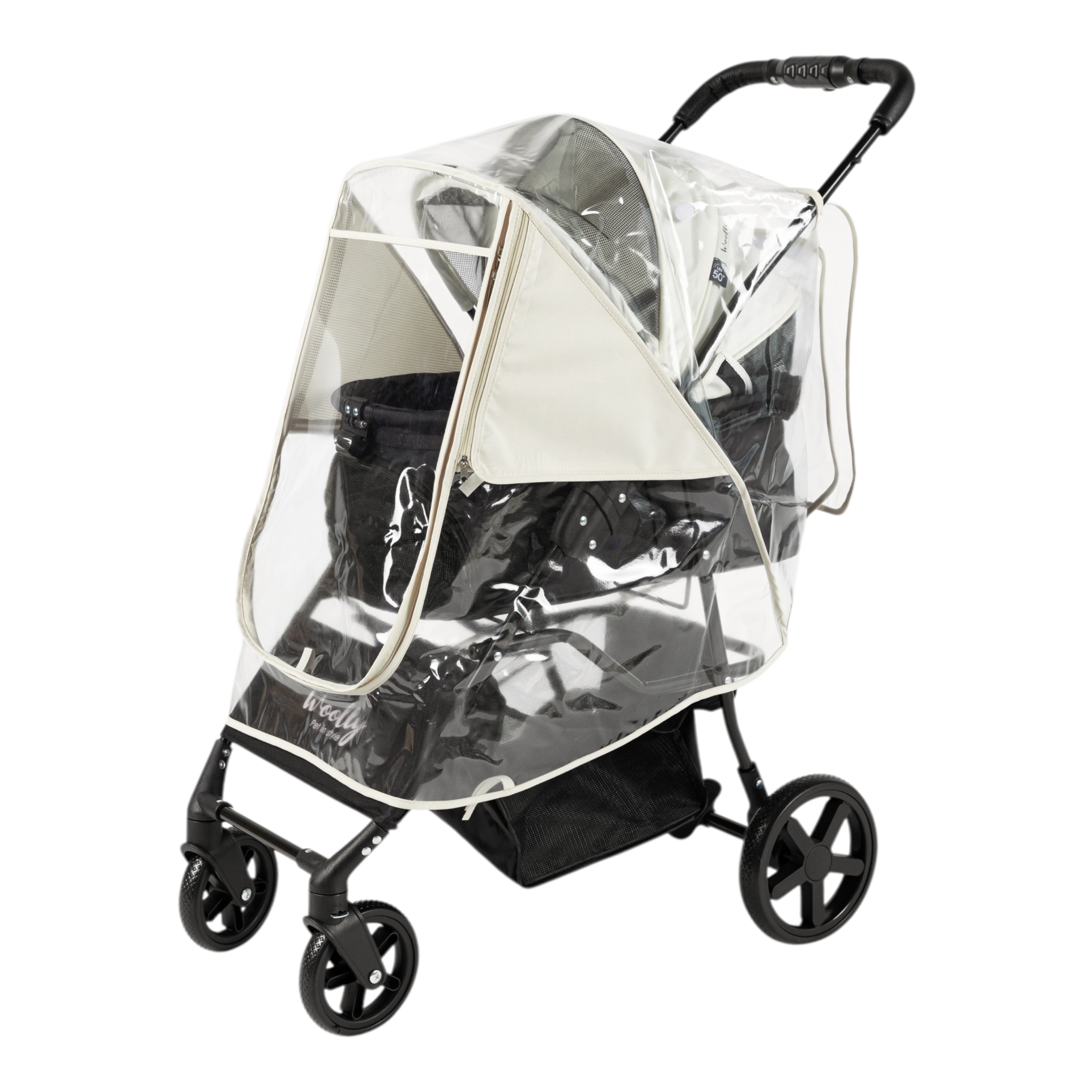 코지코너 강아지유모차 레인커버 매쉬창 반려견 개모차 방풍커버 모기장 커버, Free Size (Black), 1개 29,900원