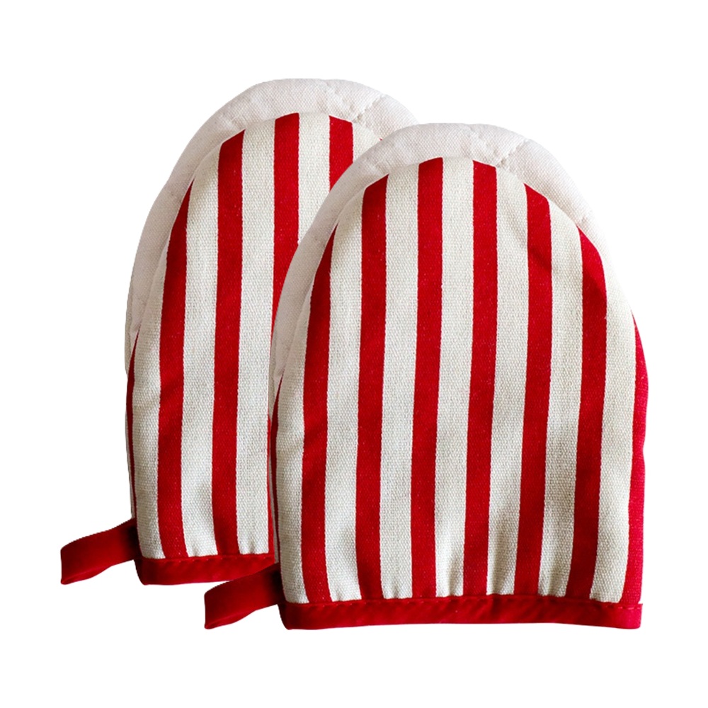 [리브나인] 두툼한 열차단 베이킹 오븐 냄비 단열 다용도 코튼 주방 장갑 (세트), 스트라이프레드, 2개 14,800원