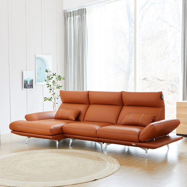 [국내 수작업 제작] 베르디안 토리노 이태리 천연면피 통가죽 4인용 카우치 소파, 배송메세지에적어주세요 2,200,000원