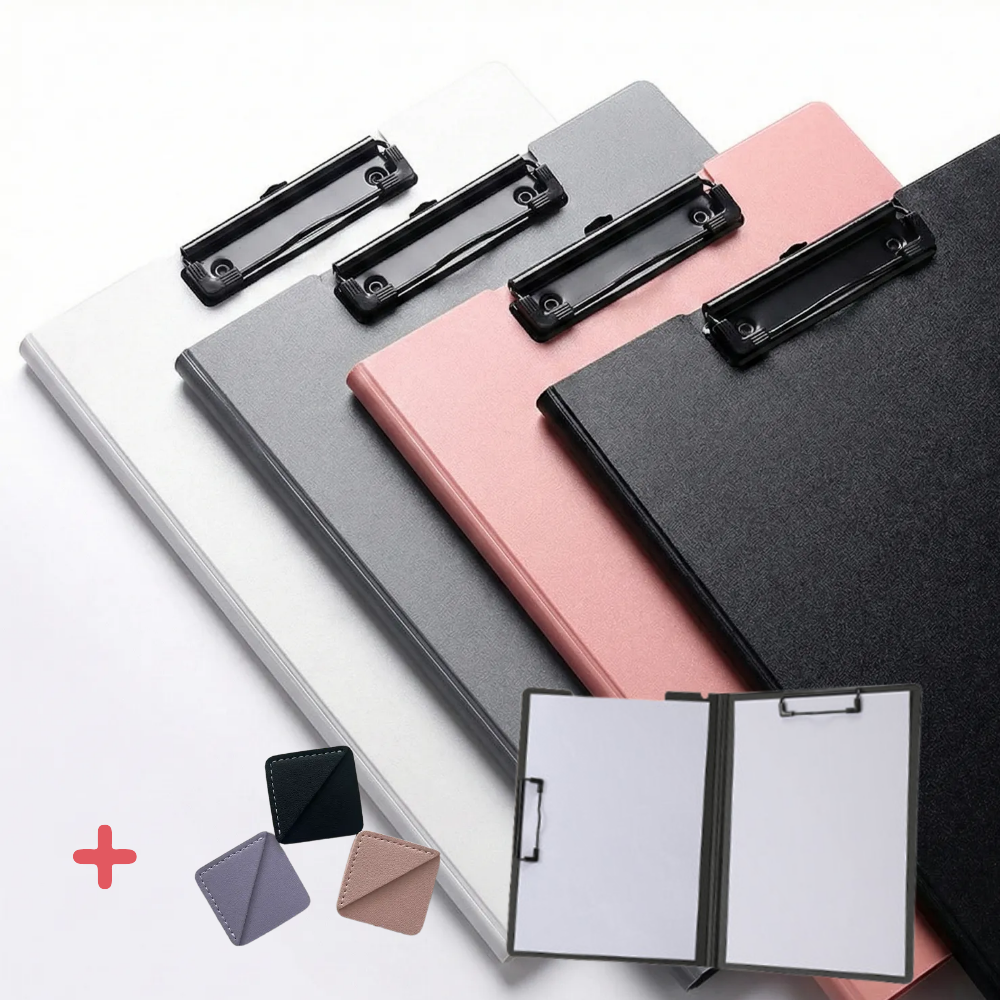 제트리 고급 커버형 양방향 A4 클립보드 4개 혼합 1세트, 블랙, 핑크, 그레이, 화이트 17,800원