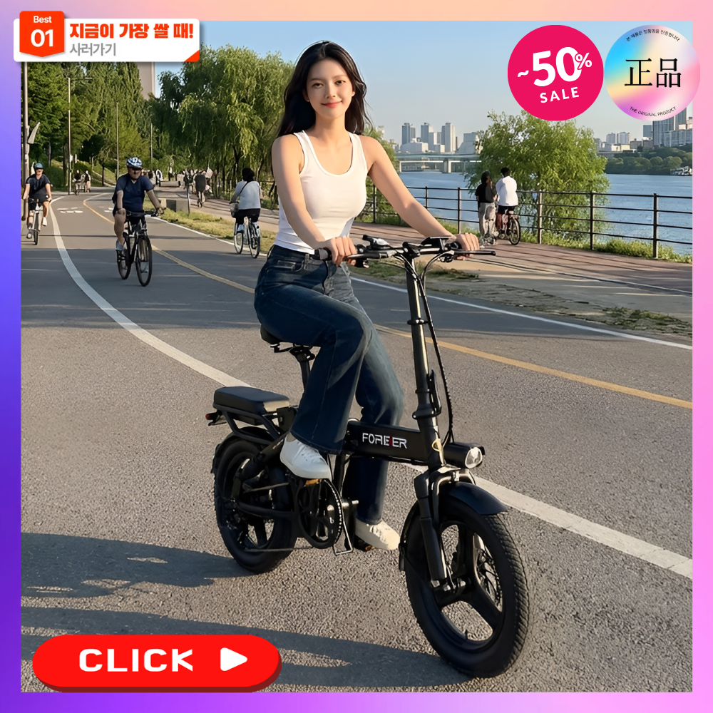 리트바 국산 리튬배터리 접이식 전기자전거 고출력 모터 전동 PAS 배달 대리운전 출퇴근, 프리미엄, 경량스틸 469,000원
