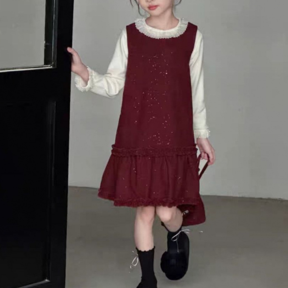 해피유통어린이 귀여운 원피스와 긴팔 티셔츠 세트 우아한 패션 스타일14세 이상 XG03 39,220원