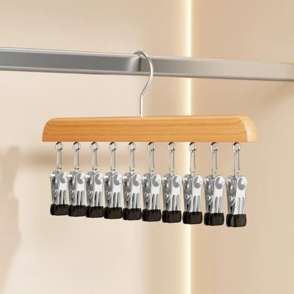 에스제이 다용도 원목 10구 집게형 옷걸이 9,180원