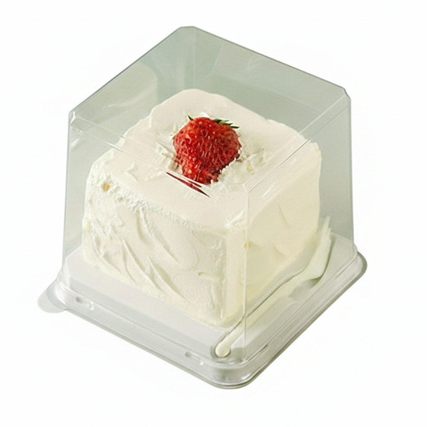 키친코디 포크포함 사각형 보틀케이크용기 티라미수케이스 투명 디저트 미니 무스 머핀 조각케이크 포장, 1세트, 50개 13,900원