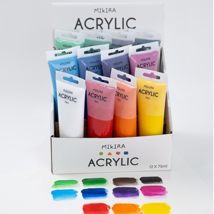 미키라 아크릴 물감 대용량 튜브형 12색 75ml 43,720원