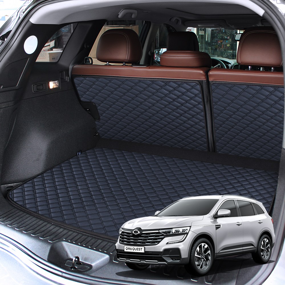 지엠지모터스 퀼팅 가죽 트렁크매트 풀세트, QM6(LPG전용)(16~18), 올블랙 49,800원