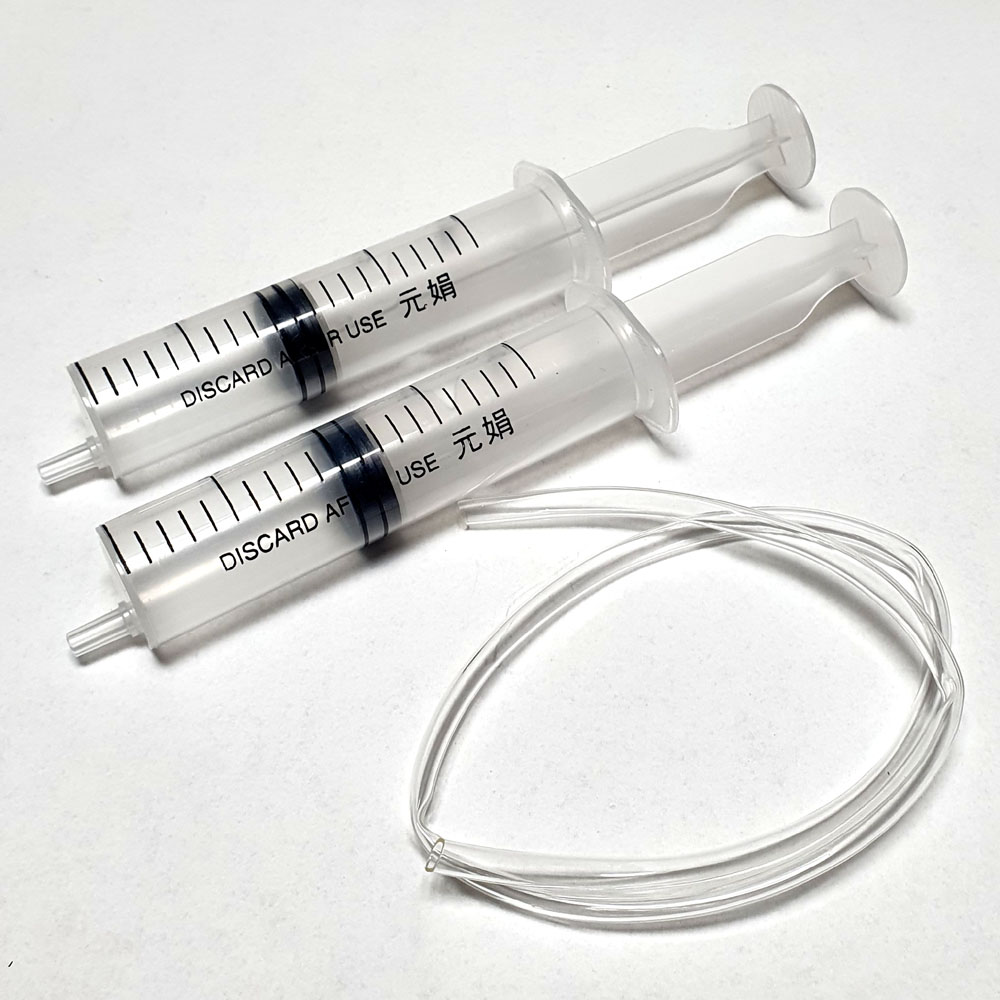 튜브형 주사기(주사기2+튜브) 10세트/ 공기압 실험실습 과학수업준비물 학습교구 장난감 만들기재료 9,000원