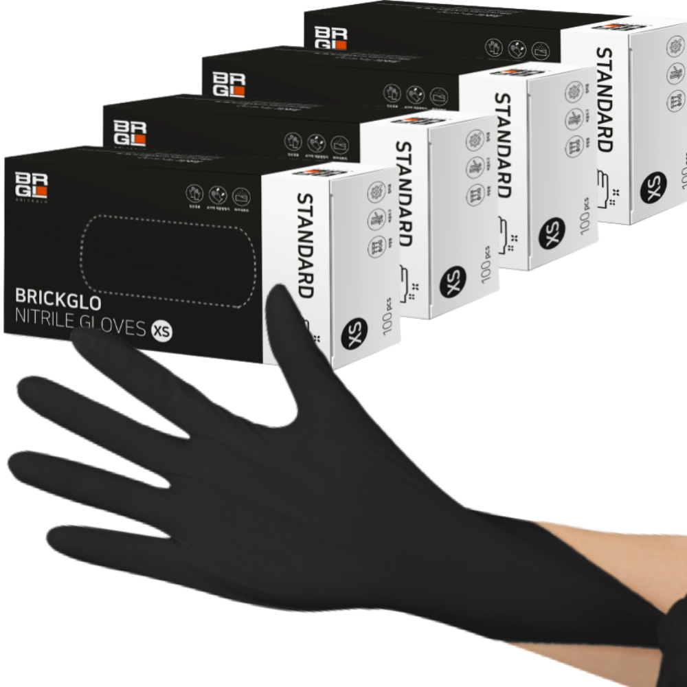 브릭글로 스탠다드 니트릴장갑 블랙 XS 500매 로캣, 미니(XS), 5개 50,000원