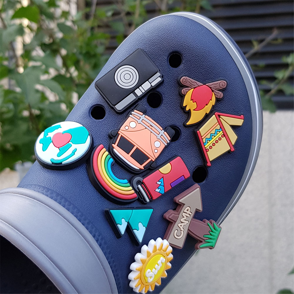 캠핑테마 슬리퍼 장식 실내화 악세사리 꾸미기 파츠 세트상품<신발미포함> 9,900원