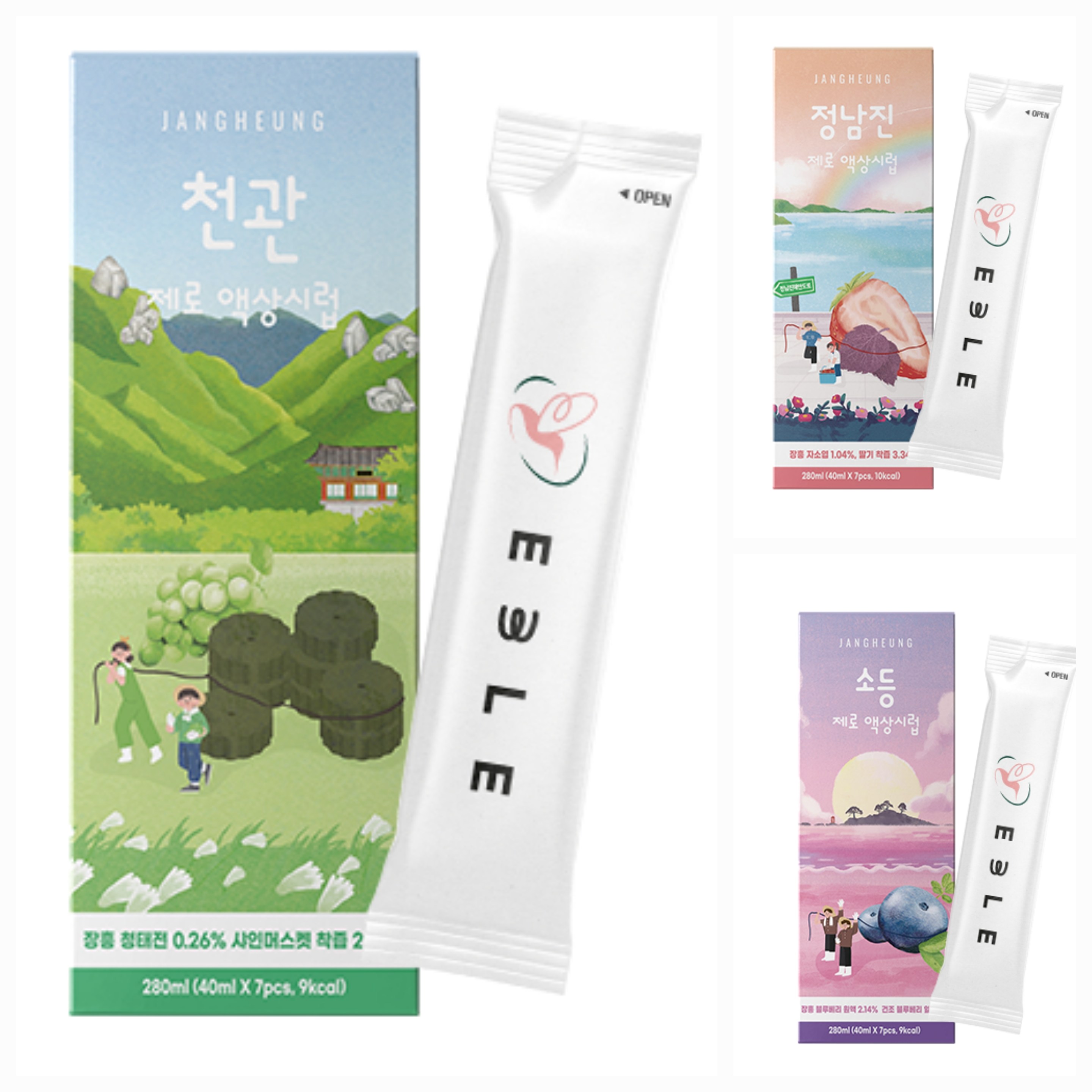 제로슈가 제로칼로리 아이스티 시럽 스틱형 무설탕 하이볼 시럽 샤인머스캣 x 블루베리 x 딸기 세가지맛 각7개입 85,000원