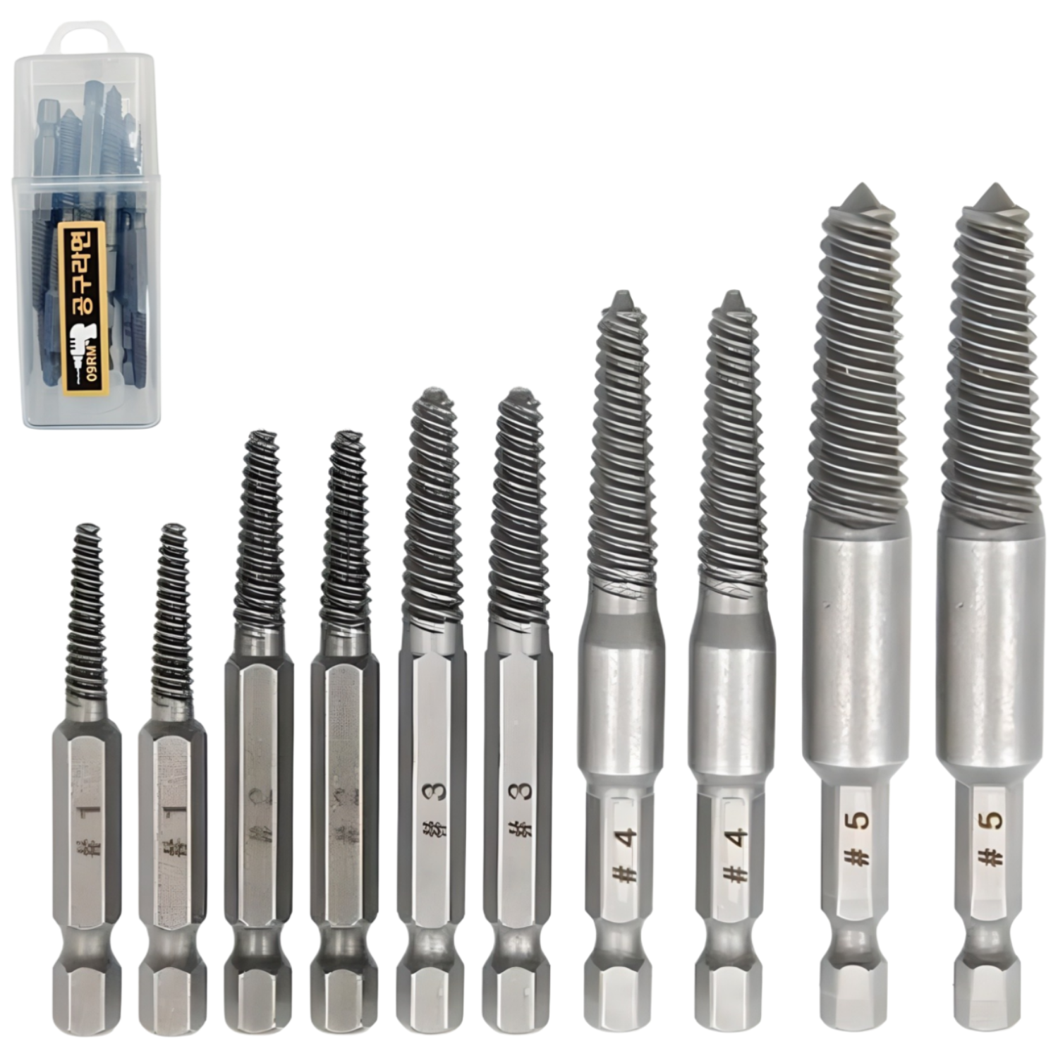 공구라면 ( 09RM ) 피스추출기 10p세트 손상나사 제거 7,900원