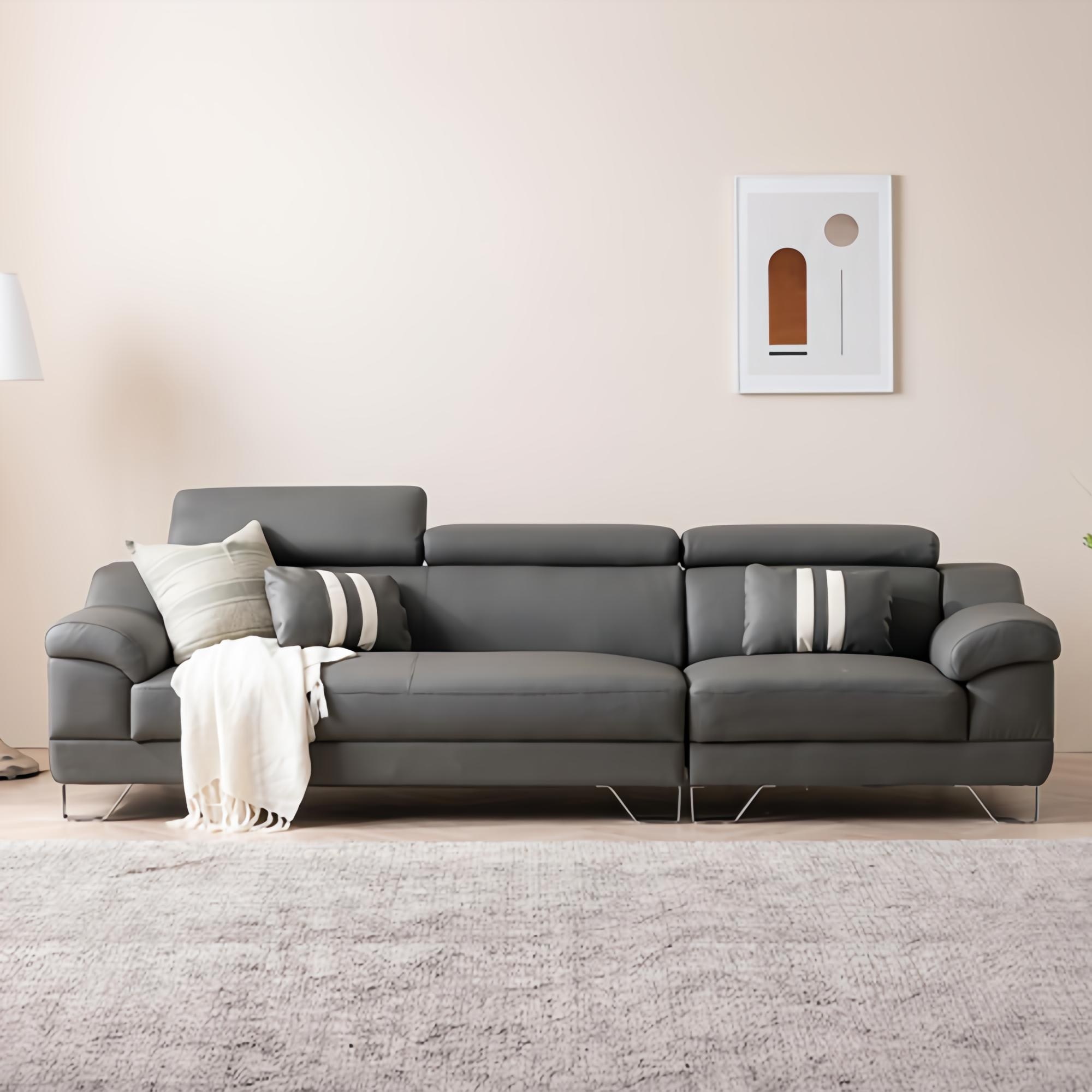 세계로가구 에파타 4인 신소재 인조가죽 소파 4인용 쇼파 389,000원