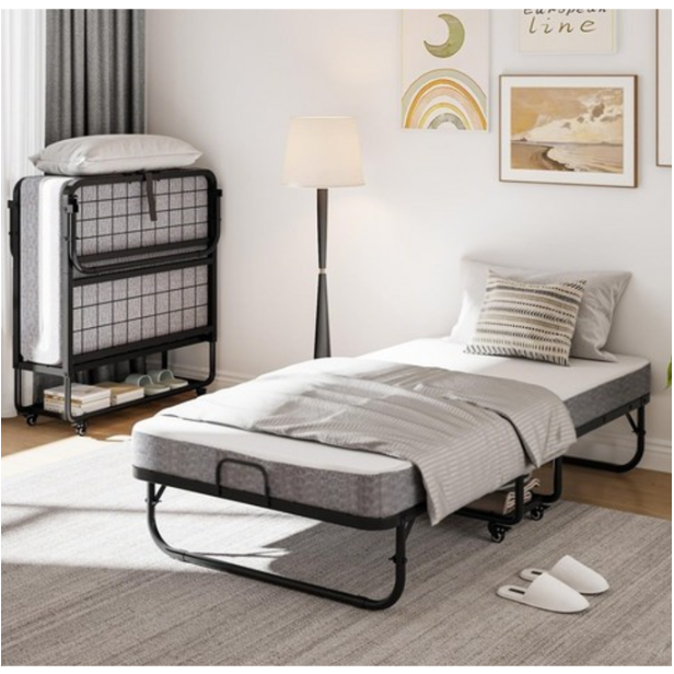 하루꿈 2단 접이식 침대 1인용 편한 싱글 침대 낮잠용 휴대용 다용도 매트리스 포함 침대 138,800원