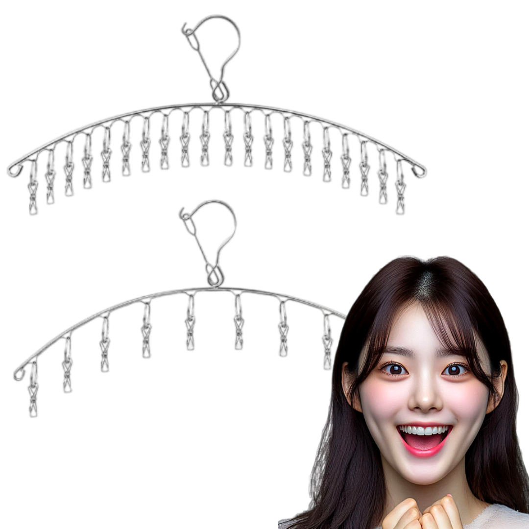 이보다 고급형 스테인리스 미끄럼방지 양말건조대 세트, 2개, 실버 10,900원