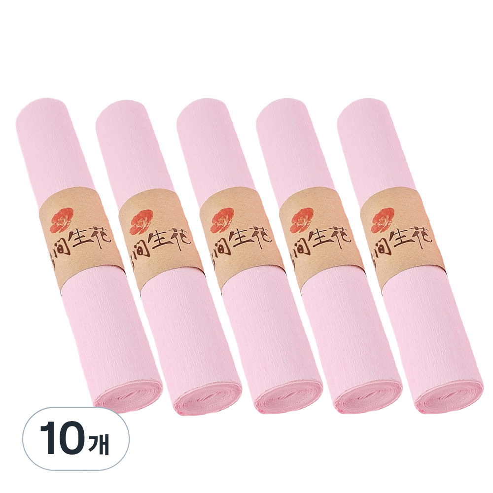 마다꾸미 컬러 주름지 크래프트지 25 x 250cm 02 라이트핑크, 10개 15,000원