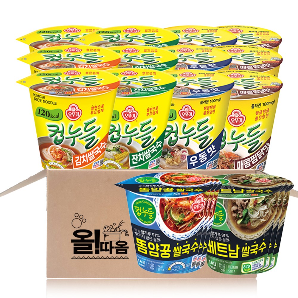 기획 오뚜기 컵누들 6종 18입 C-2호, 18개, 현재가 23,980원