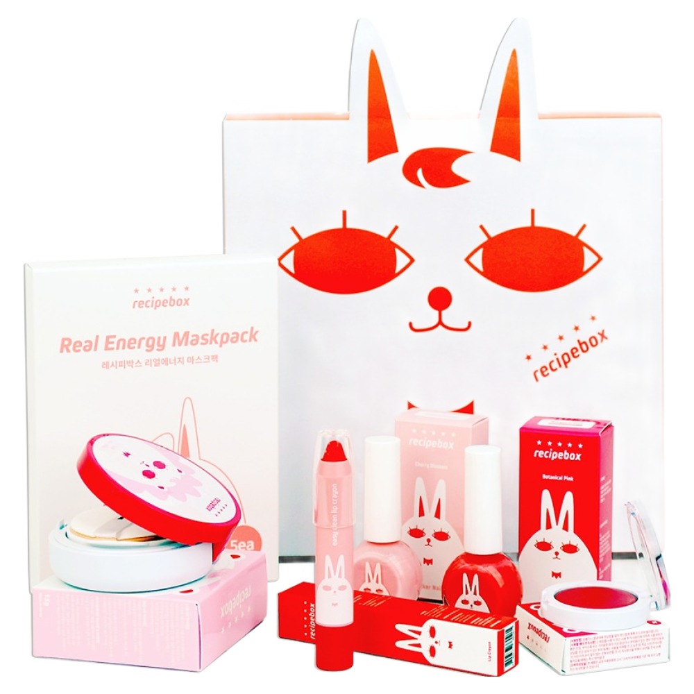 레시피박스 어린이 화장품 선물세트 선쿠션패키지, 매니큐어 2p + 선쿠션 + 립크레용 + 블러셔 + 마스크팩 5p + 선물박스, 1세트 57,720원