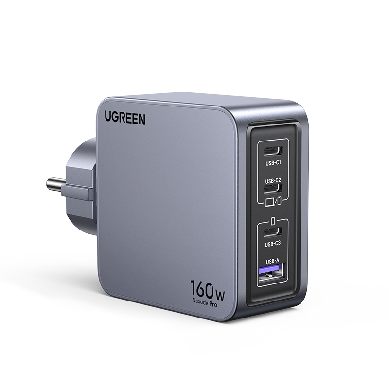 UGREEN 유그린 Nexode 160W GaN C타입 고속 충전기 4포트 USB-C타입& A타입 노트북 충전기 어댑터 갤럭시 S24/S23 맥북 프로 아이폰 17/16/15 호환, Grey, 1개 79,000원