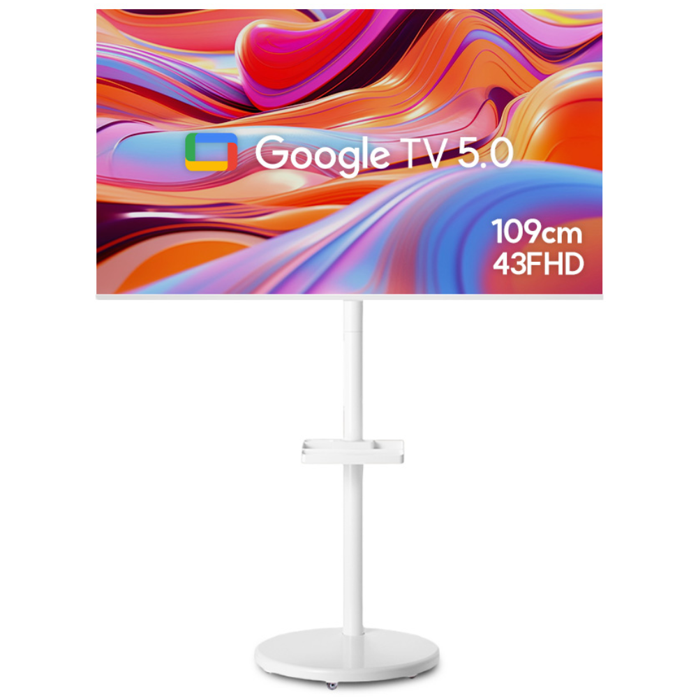 스카이뷰 화이트에디션 삼탠바이미 109cm(43인치) FHD 스마트 이동식 TV 중소바이미 삼텐바이미, 고객직접설치, 이동형 스탠드, 삼탠바이미 셋트, 109cm(43인치) 300,000원